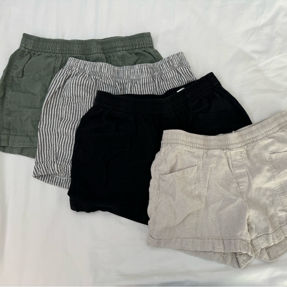 Old Navy Set of 4 XS linen drawstring shorts